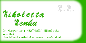 nikoletta menku business card